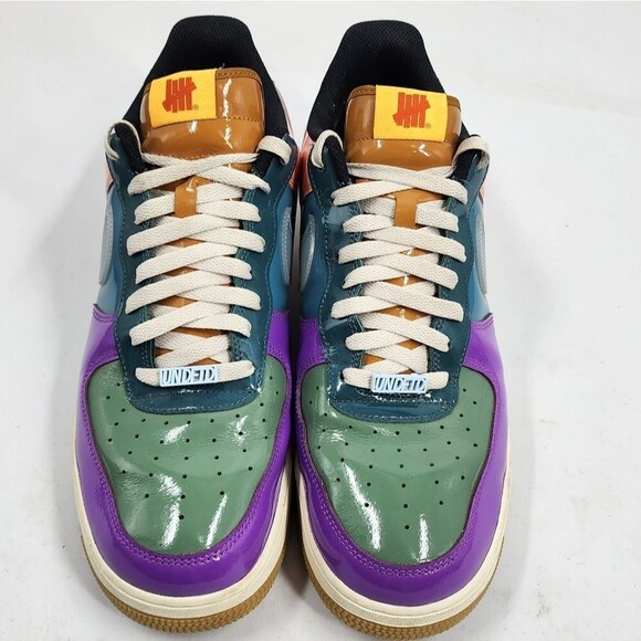 Nike Air Force 1 Low X Undefeated Wild Berry Celestine Blue Patent US 14 - Picture 4 of 10